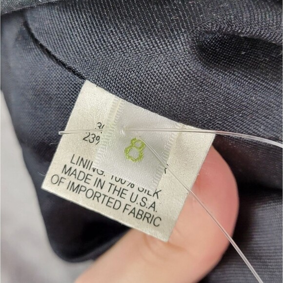 🌏 Charles Chang-Lima solid black printed sleeveless short wool silk blend dress - Picture 9 of 11